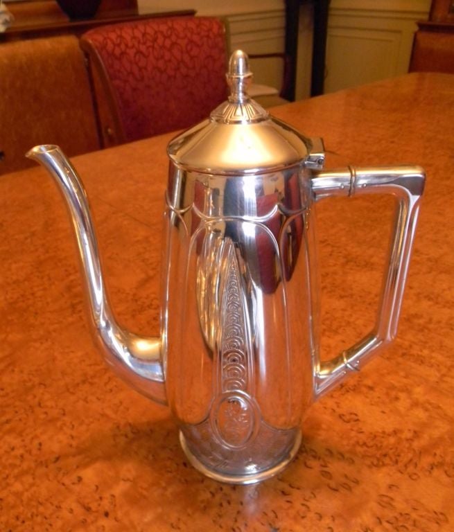 Spectacular German WMF Silverplate Art Nouveau Tea Coffee suite
