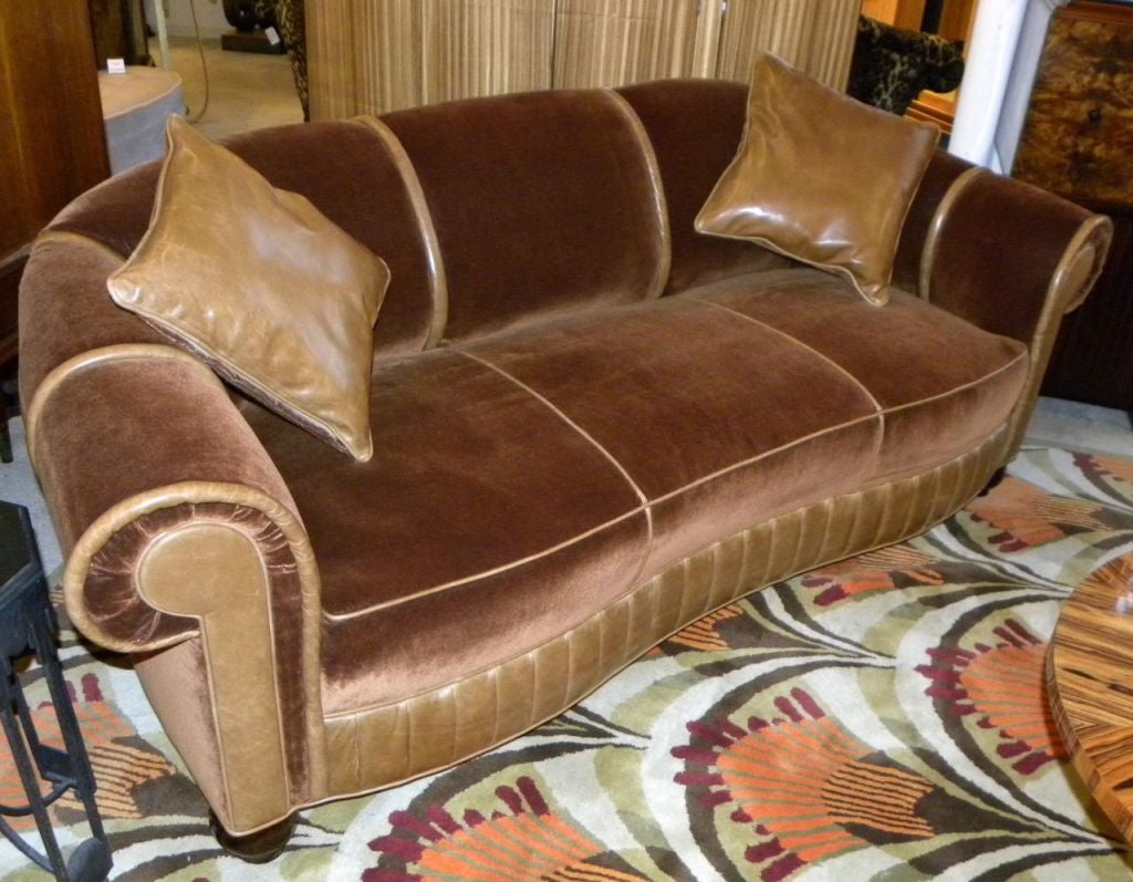 Mid-20th Century Glamorous Art Deco Sofa and Chair Suite