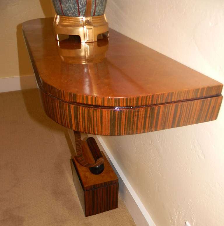 Wood Art Deco French Style Console Table