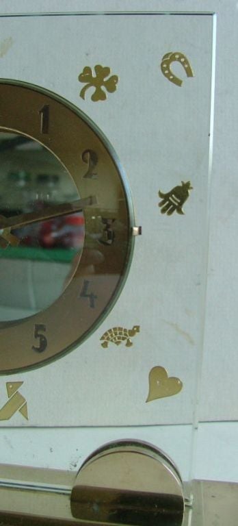 Glass Fabulous High Quality Unique French Art Deco Clock