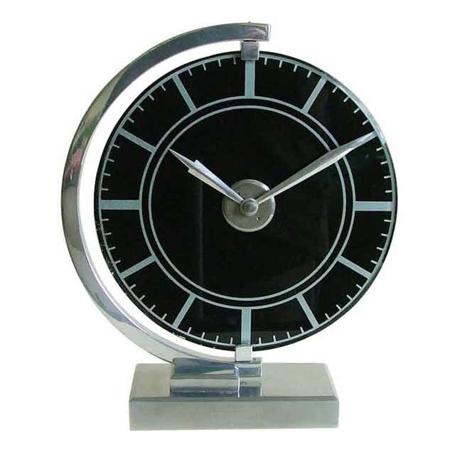 Stunning Art Deco Streamline Modernist Clock at 1stDibs