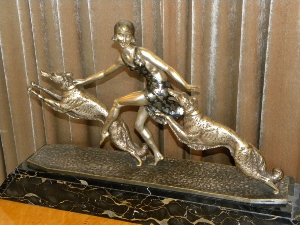 Art Deco Bronze statue, "The Dance" by Lormier