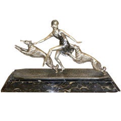 Vintage Art Deco Bronze statue, "The Dance" by Lormier