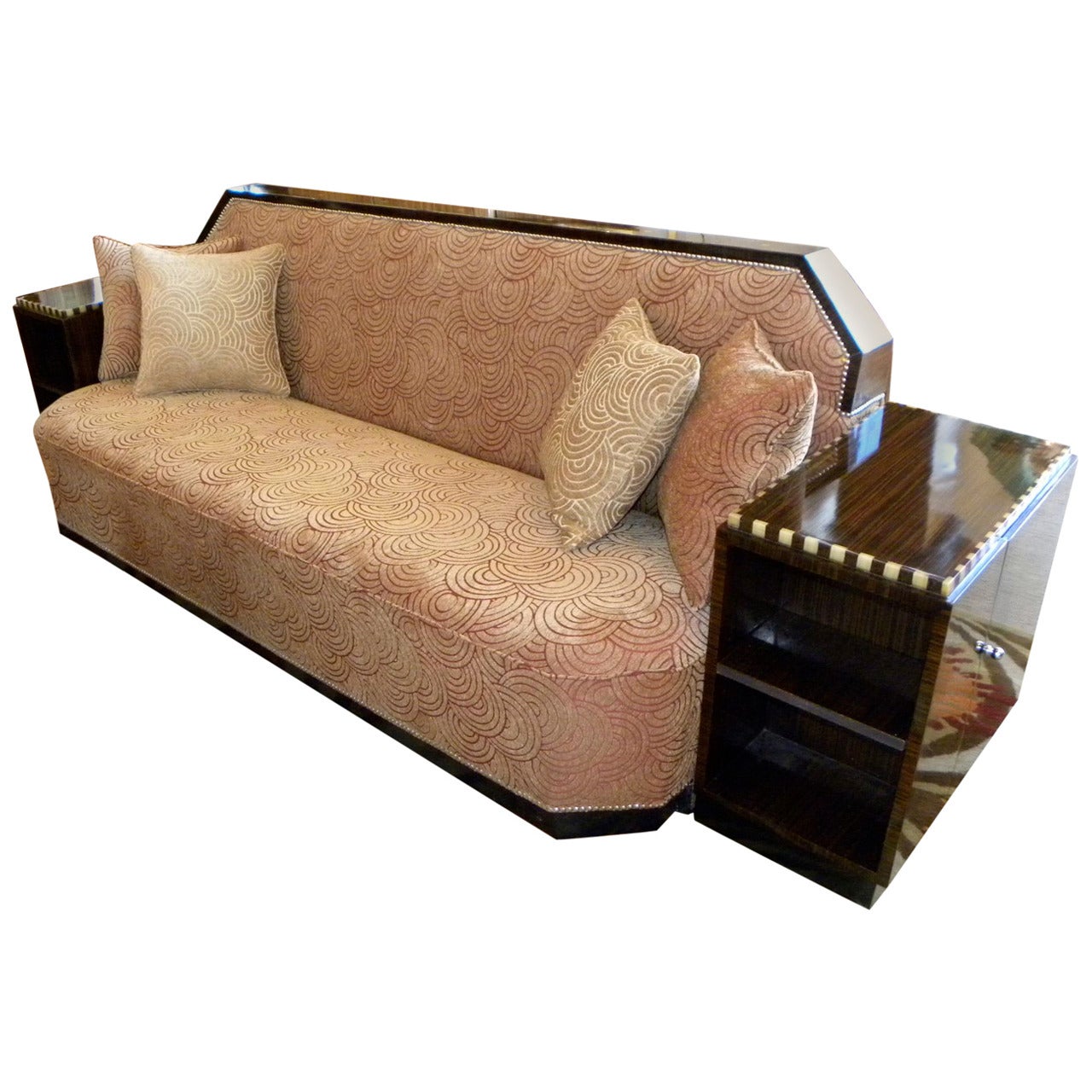 Art Deco Cozy-Corner or Daybed Sofa