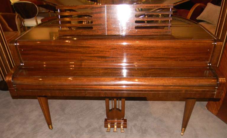 Art Deco, Streamline Design Wurlitzer Butterfly Baby Grand Piano 3