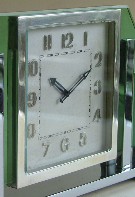 Buren Art Deco Modernist Clock In Excellent Condition In Oakland, CA