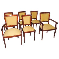 Six Stunning Art Deco Side Chairs French Style Dining