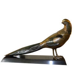 Vintage Art Deco Bronze Statue by Kelety "The Pheasant"