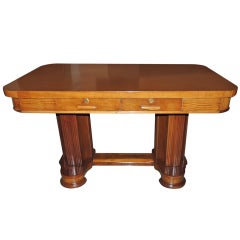 Vintage Newly Restored Art Deco Oak Desk Library Table