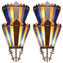 Antique Art Deco Movie Theater Light Sconces