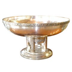 Vintage French Apollo, Silver plate coupe centerpiece.