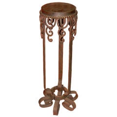 Iron and Marble Display Plant Stand