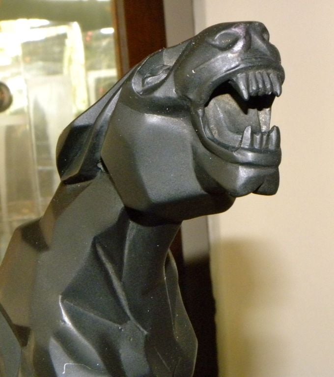 Notari Art Deco Cubist Panther sculpture 1