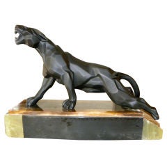 Vintage Notari Art Deco Cubist Panther sculpture