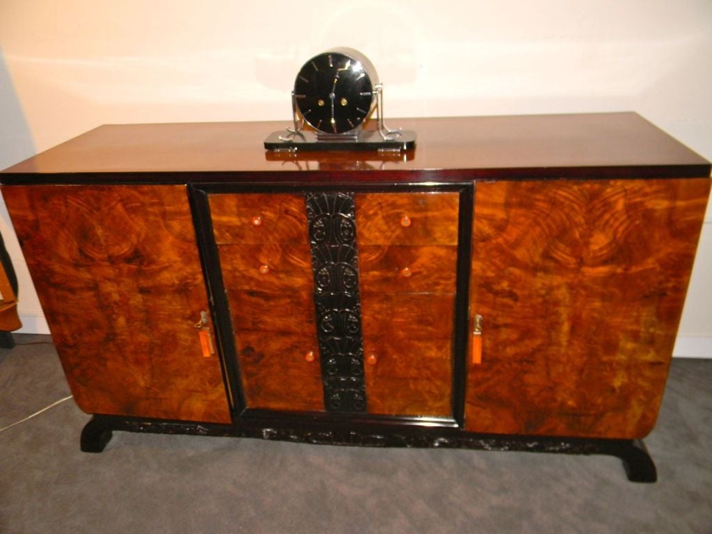 Impressive hand carved Art Deco Sideboard cabinet