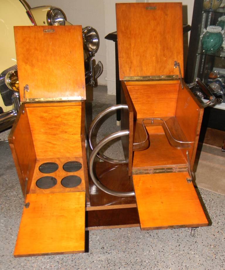 art deco rolling bar cart