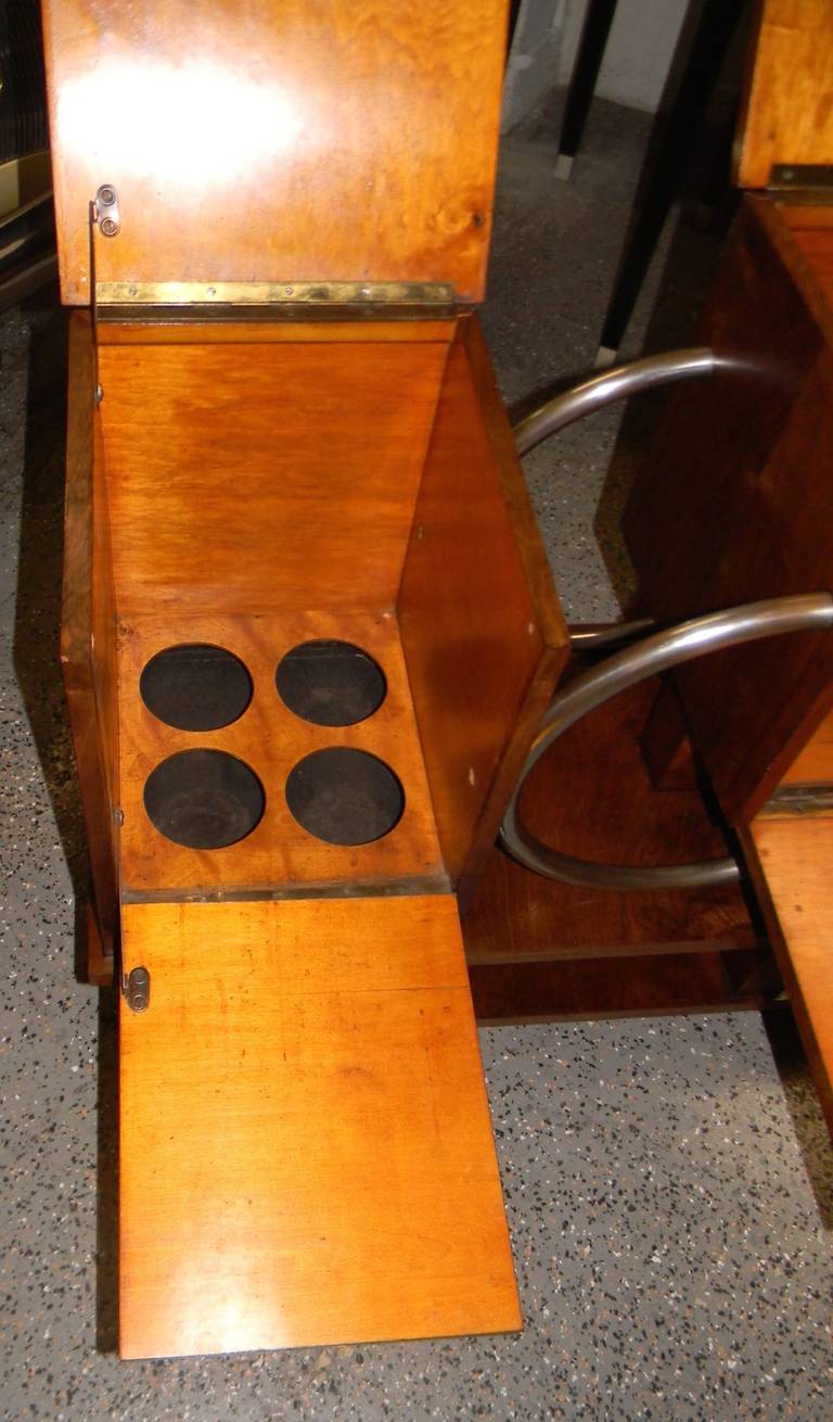French Unique Art Deco Rolling Bar or Liquor Cart