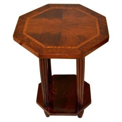 FRENCH ART DECO SIDE TABLE - GEOMETRIC DESIGN