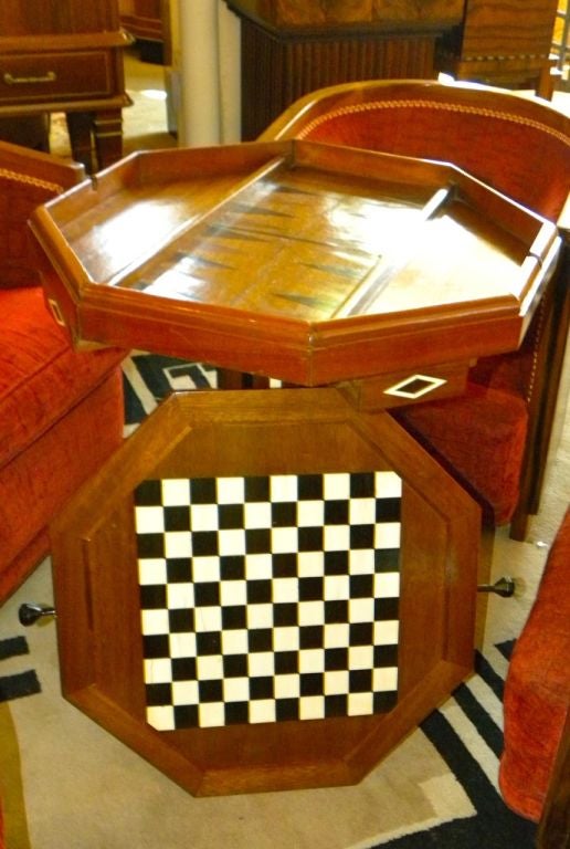 Original Art Deco Game table Chess Checkers Backgammon 3