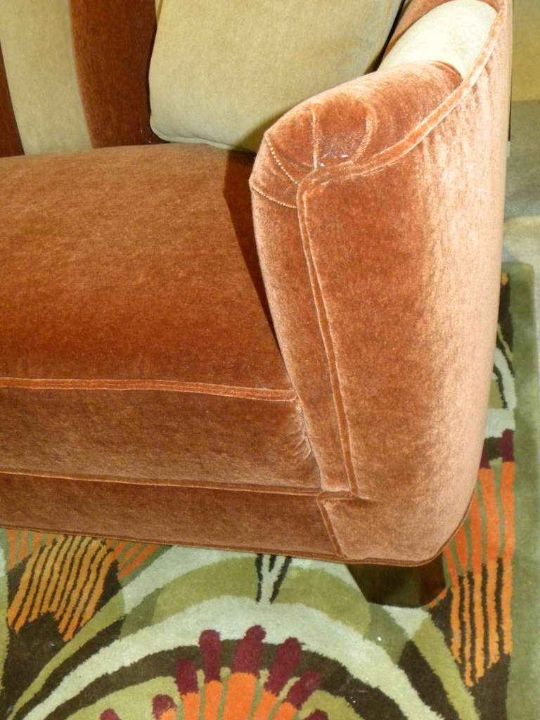 Channel Back Art Deco Sofa Restored 4