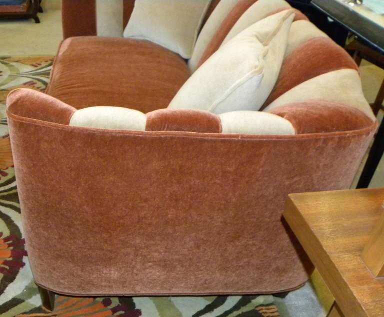 American Channel Back Art Deco Sofa Restored