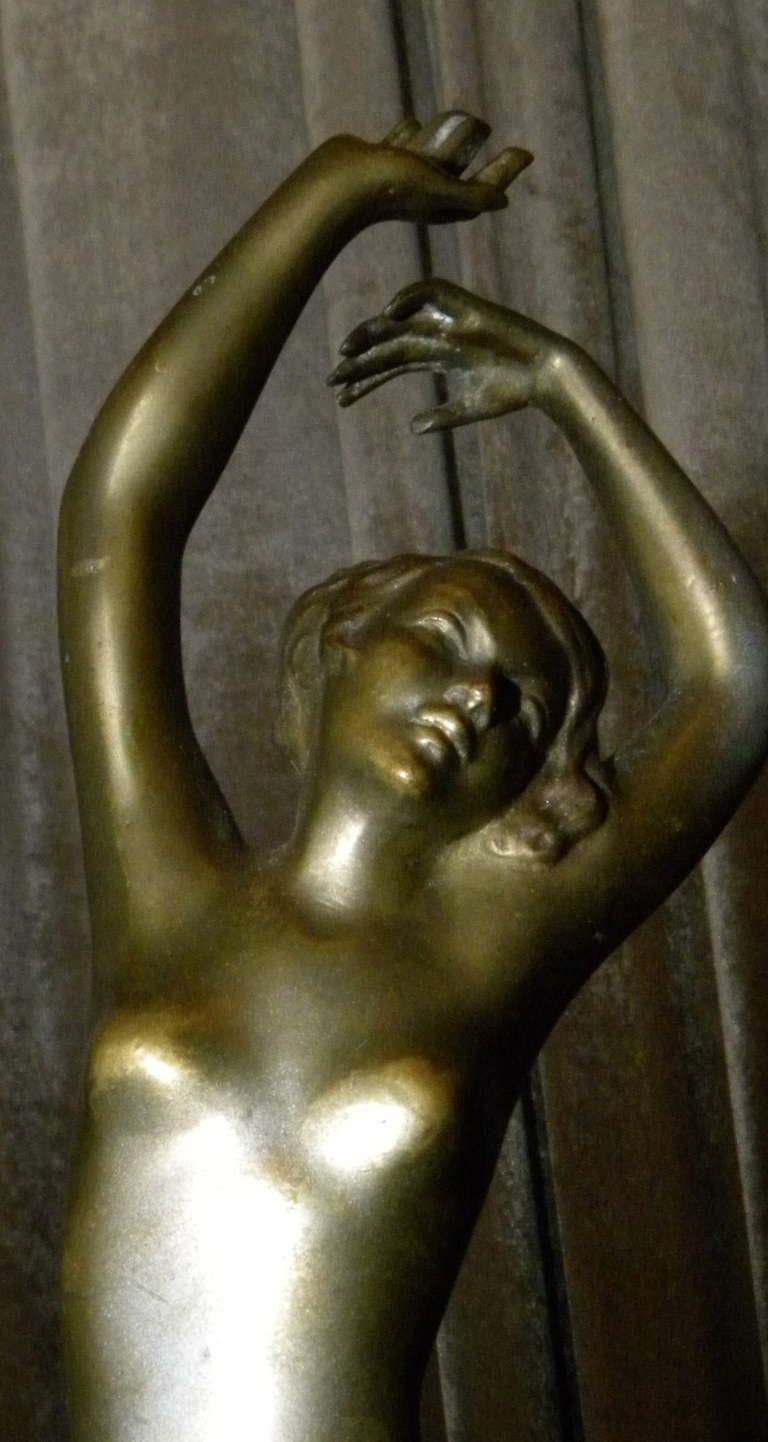 Bronze Art Deco Nude Dancer by Austrian Artist Josef Lorenzl 1
