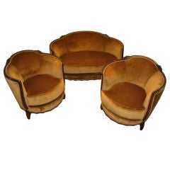 Antique Rare and Exquisite French sofa suite by Paul Follot