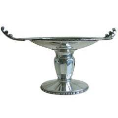 Exceptional Silver Plated Bronze Tazza or Coupe, French Art Deco
