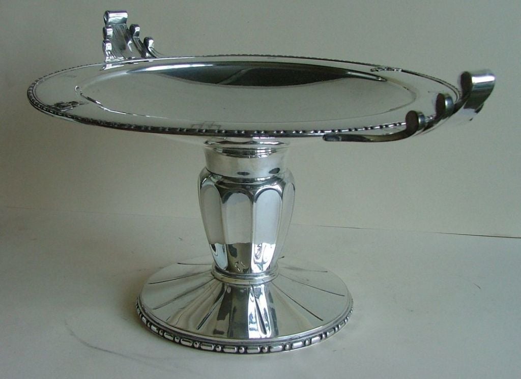 Exceptional Silver Plated Bronze Tazza or Coupe, French Art Deco For Sale 1