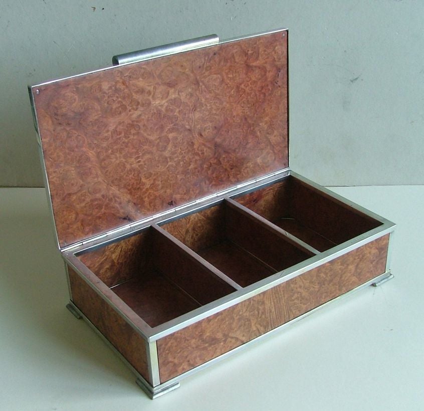 French Gustave Keller Paris Art Deco Cigarette Trinket Box 1