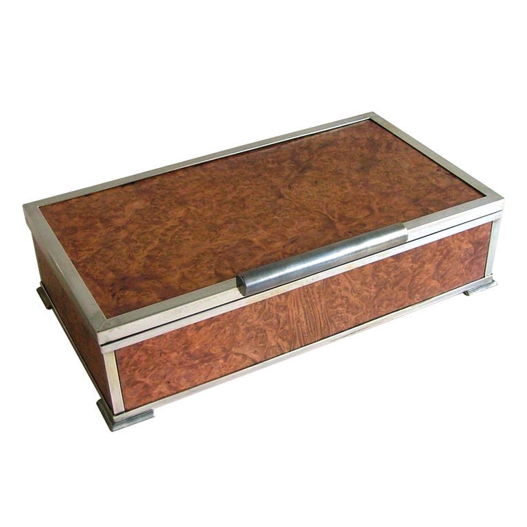 French Gustave Keller Paris Art Deco Cigarette Trinket Box