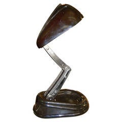 Lampe de bureau Art Déco française d'origine en bakélite style Jumo d'après-guerre