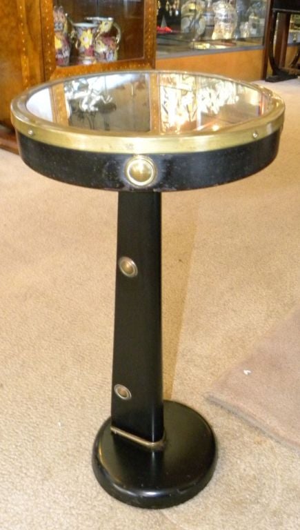 Unusual nautical metal streamline side table