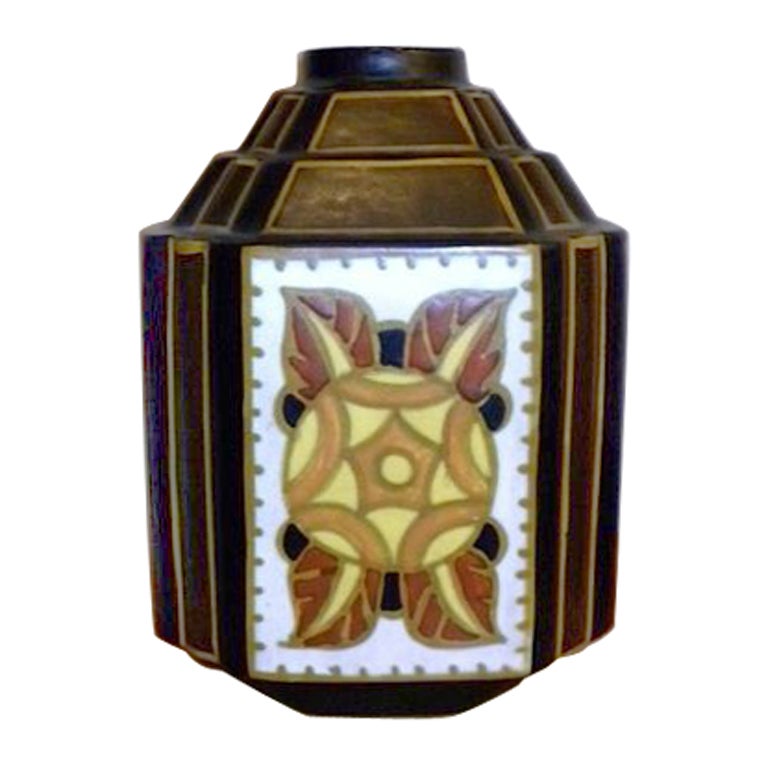 Charles Catteau "La Louviere" Hexagon Vase