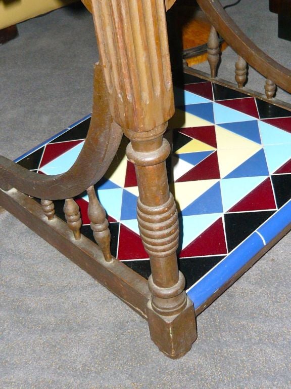 Original Art Deco Geometric Tile Table In Excellent Condition In Oakland, CA