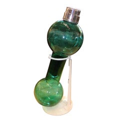 Vintage The Art Deco Glass Dumbbell cocktail shaker