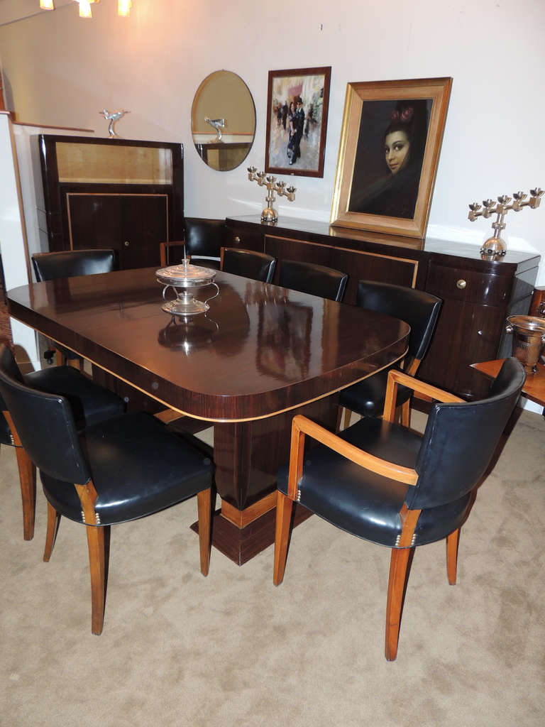 Mid-20th Century French Art Deco Dining Suite Complete by Dominique Paris