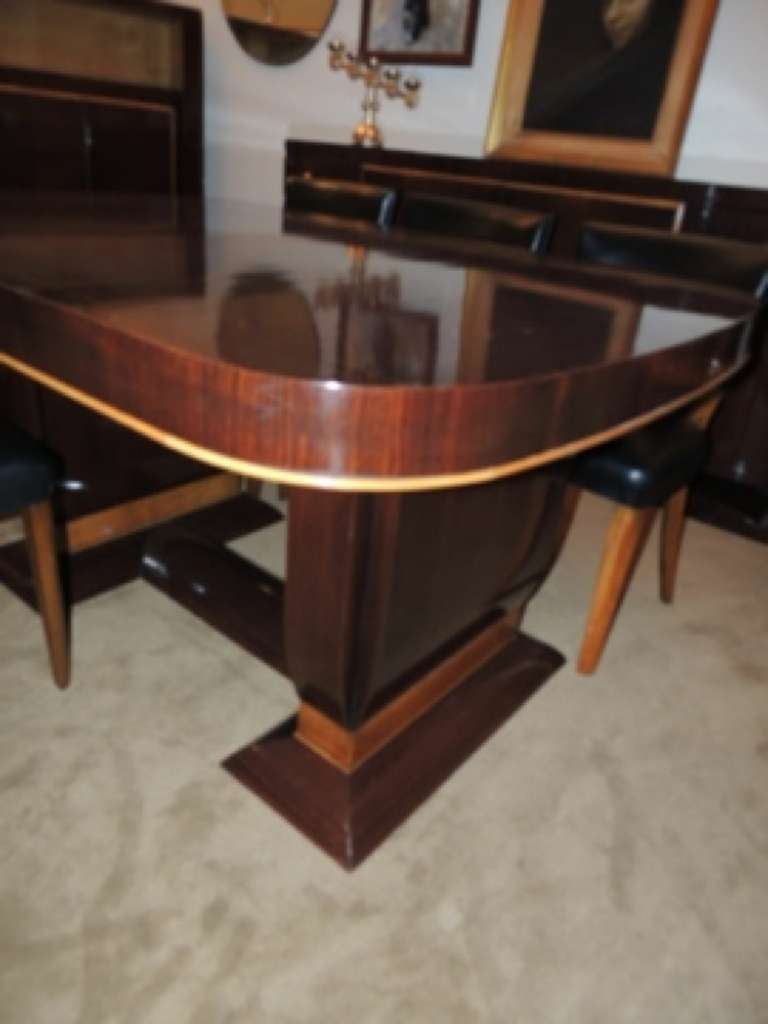 French Art Deco Dining Suite Complete by Dominique Paris In Excellent Condition In Oakland, CA