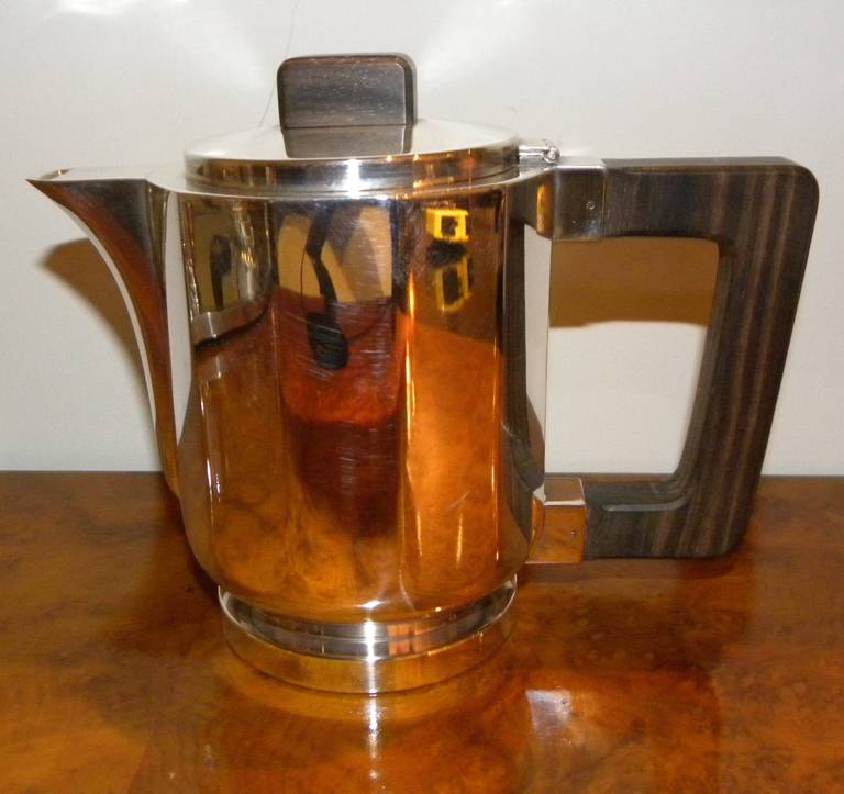 Modernist Art Deco French Coffee Tea Service with Tray In Excellent Condition In Oakland, CA