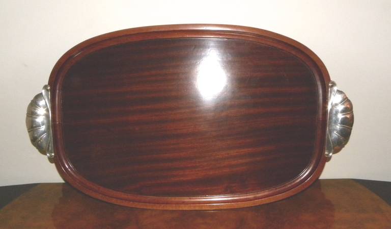 Mahogany Art Deco Serving Tray