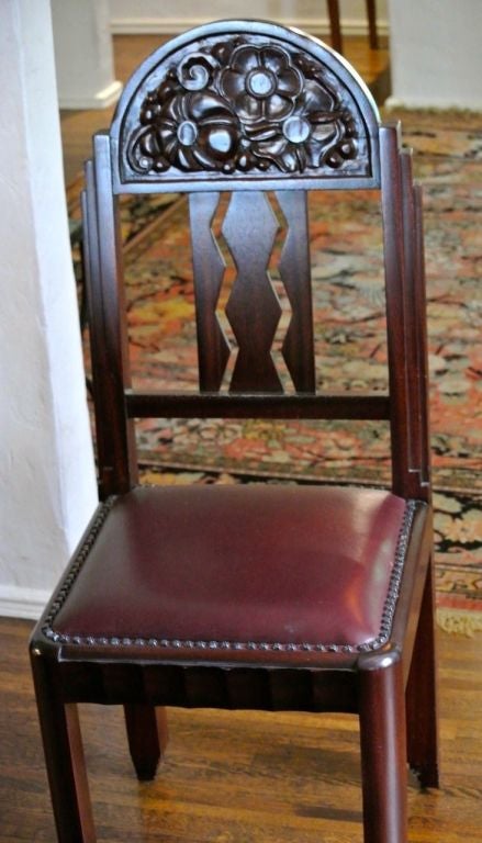 art deco dining table and chairs