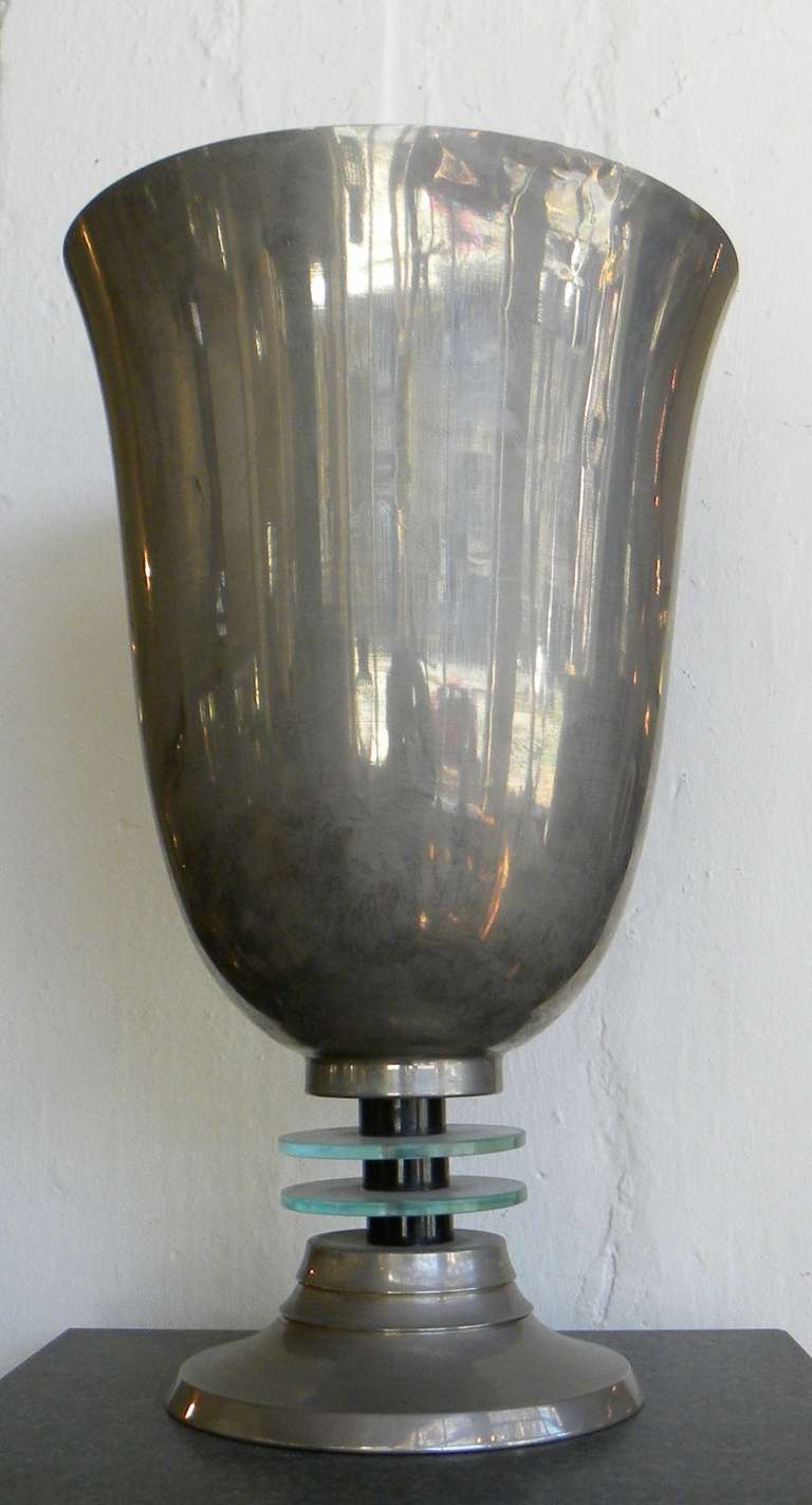 Striking Pair of French Torchiere Table Lamps Art Deco In Good Condition In Oakland, CA