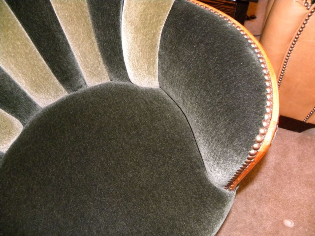 Mid-20th Century Glamourous Hollywood mohair side chairs