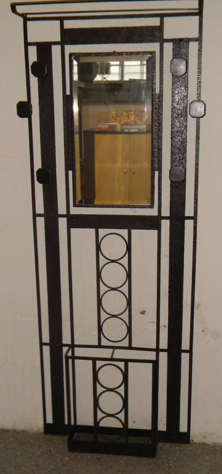 French Art Deco Iron Entry Hall Tree