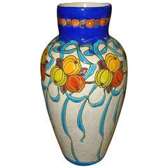 Large Charles Catteau Boch Ceramic Vase 10