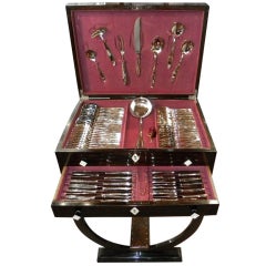 Exceptional Eisler Art Deco Silver Service 105 pieces