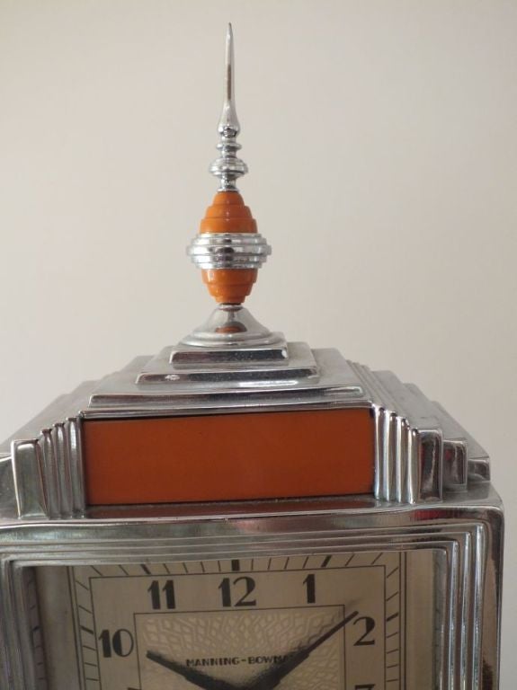 Mid-20th Century Fabulous Art Deco Skyscraper Manning Bowman Clock very rare