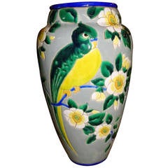 Boch Catteau Era Ceramic Vase with Bird 11