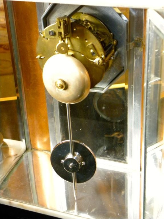 Spectacular French Art Deco Modernist Pendulum Clock 1