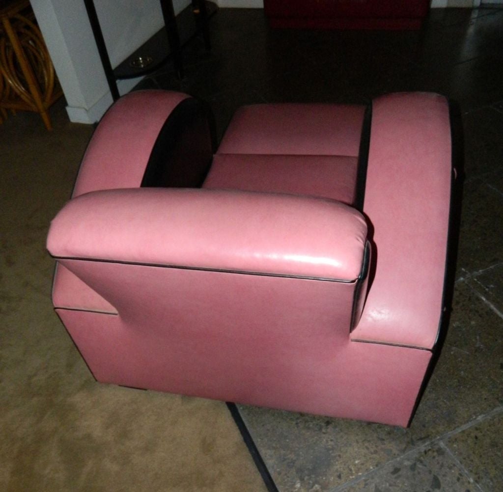 Jazz style Streamline pink/black Modernist chair 1